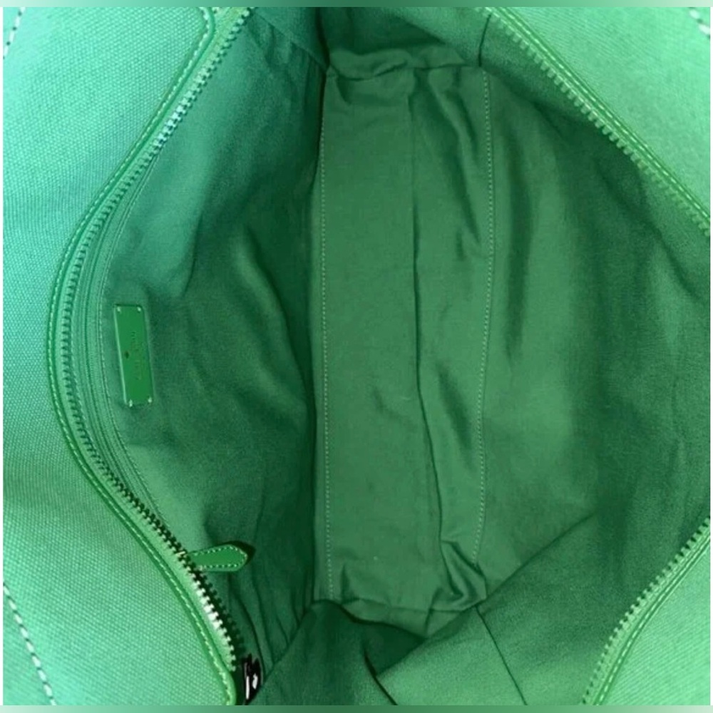 Kate Spade Jett Large Tote | Green Beach Time Stripe | Embroidered Logo | NWT - Picture 5 of 16